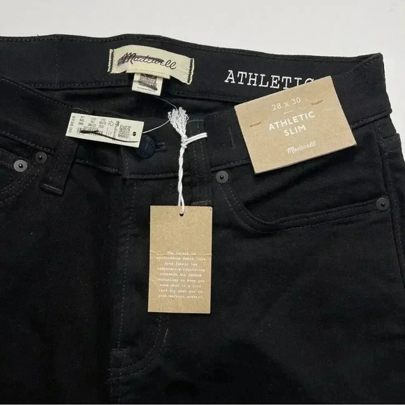 Madewell Mens Athletic Slim Jeans: COOLMAX Denim Bainhart Black Wash 28 x 30 NWT - Picture 8 of 9